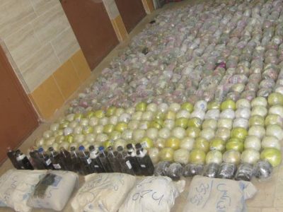 توقيف پژو 405 با 550کيلو مواد مخدر