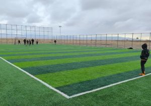 افتتاح زمین چمن مصنوعی روستای متین آباد