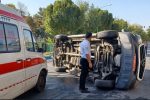 واژگونی آمبولانس اورژانس اصفهان حین انتقال بیمار