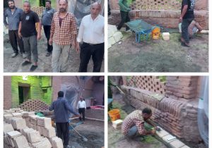 آغاز مرمت و بازسازی کاروانسرای آجری شهر کوهپایه