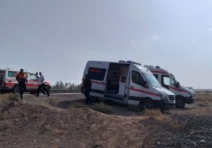 چهار مصدوم براثر واژگونی سمند در اتوبان کاشان