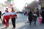 امدادرسانی هلال احمر استان به بیش از هزار شرکت‌کننده در راهپیمایی ۲۲ بهمن
